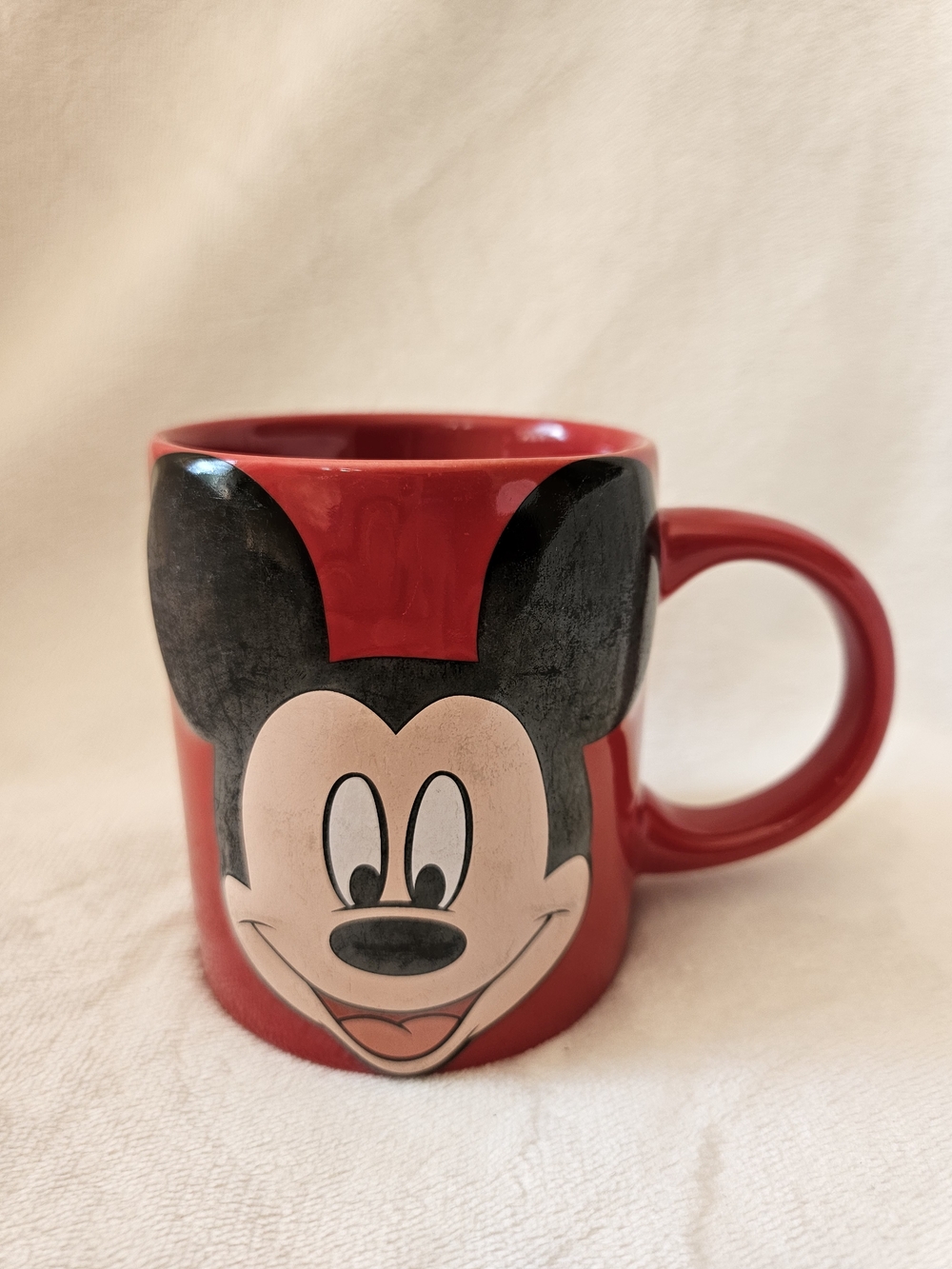 Disney Red Official Mickey Mouse Ceramic Coffee Mug 12oz
